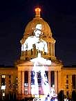 IMAGE OF WILL ROGERS PROJECTED ON CAPITOL...